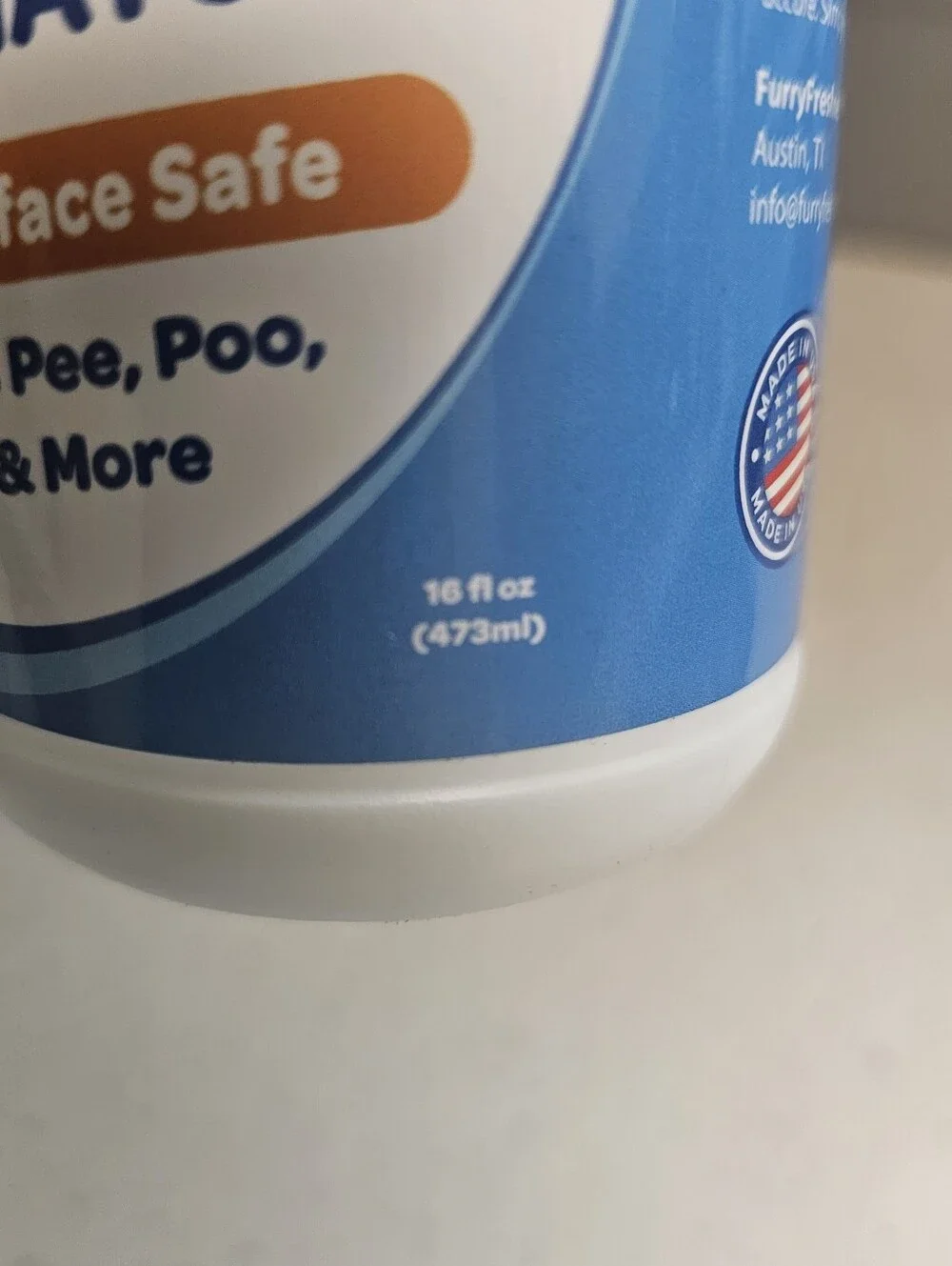 New Furry Freshness Pet Stain & Strong Odor Eliminator 16oz